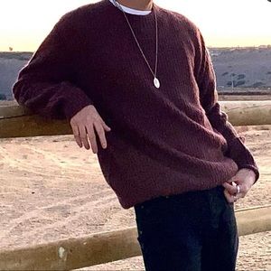 H&M MAROON KNIT SWEATER